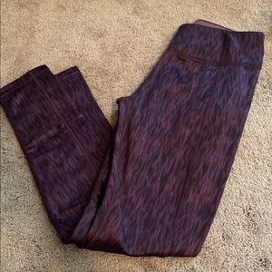 Title Nine Running Purple Patterned Leggings